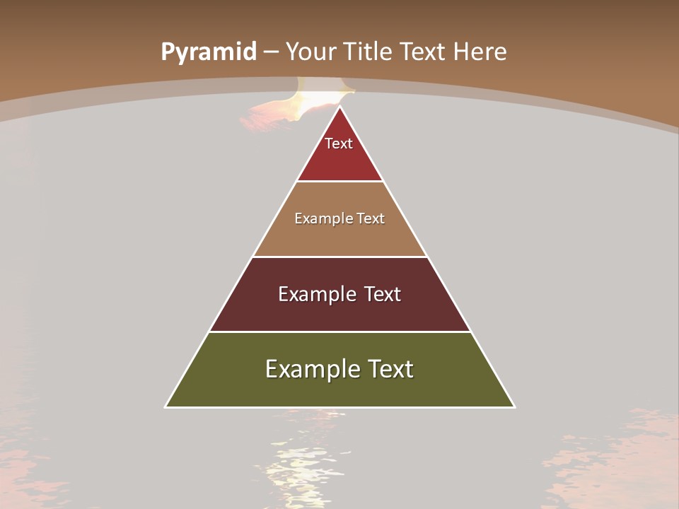 Reflexion Of Couple Kissing At Sunset PowerPoint Template