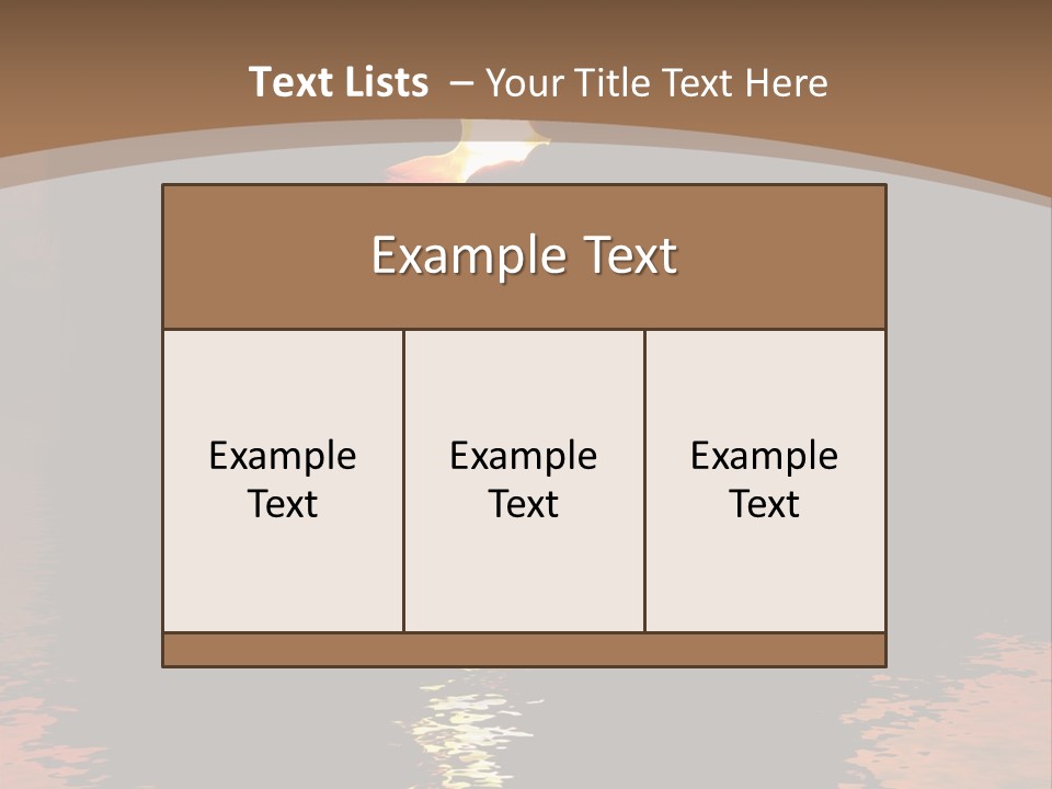 Reflexion Of Couple Kissing At Sunset PowerPoint Template