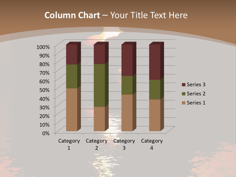 Reflexion Of Couple Kissing At Sunset PowerPoint Template