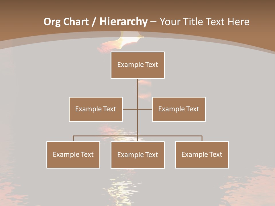 Reflexion Of Couple Kissing At Sunset PowerPoint Template