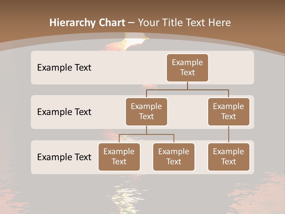 Reflexion Of Couple Kissing At Sunset PowerPoint Template