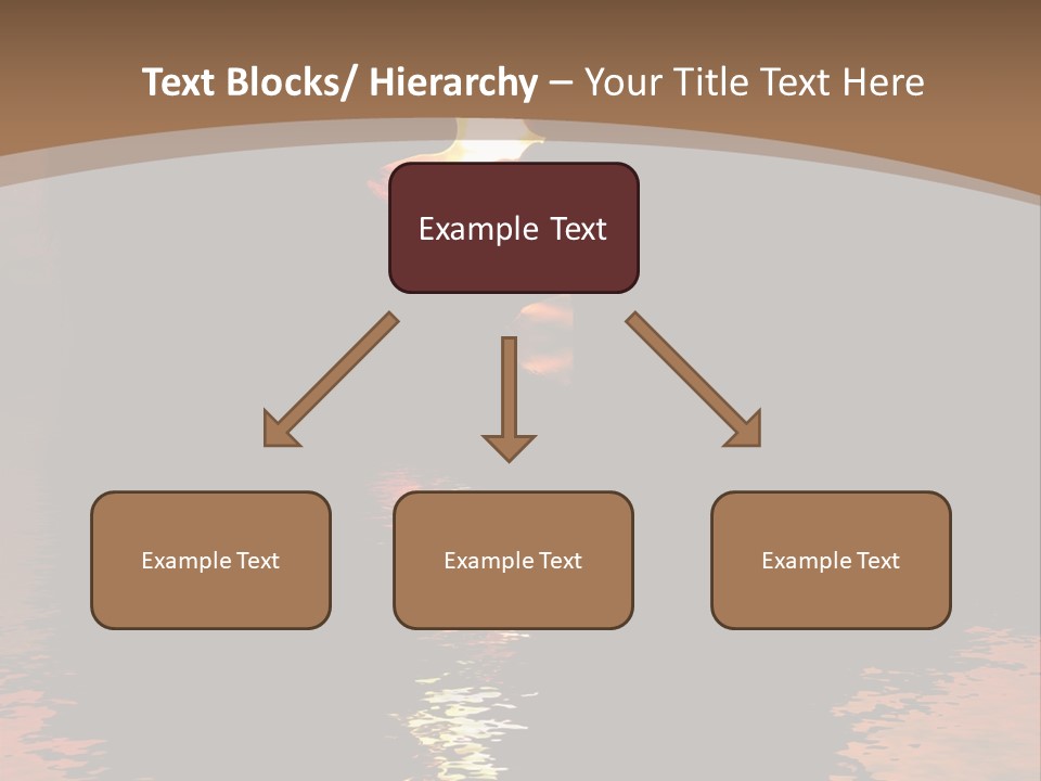 Reflexion Of Couple Kissing At Sunset PowerPoint Template