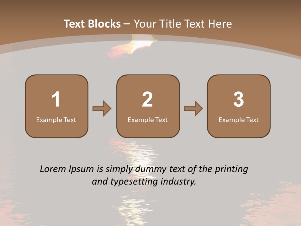 Reflexion Of Couple Kissing At Sunset PowerPoint Template