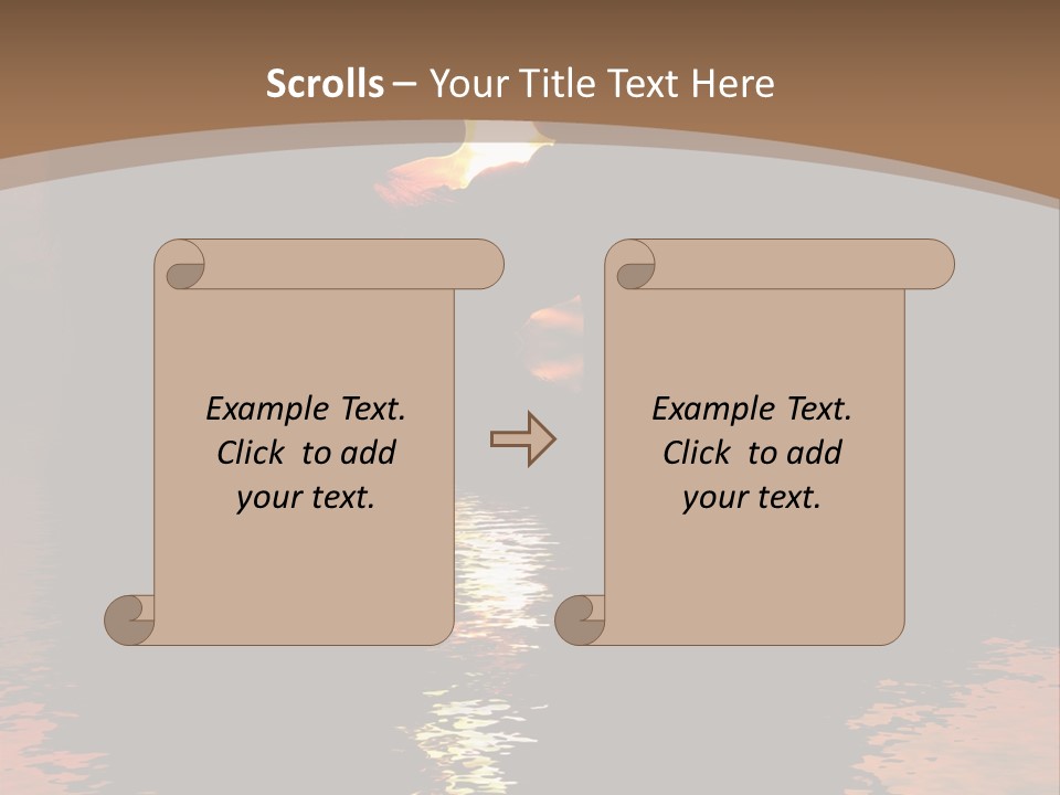 Reflexion Of Couple Kissing At Sunset PowerPoint Template