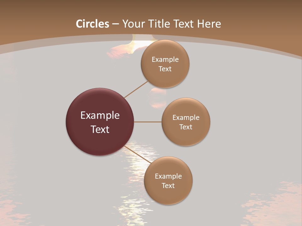 Reflexion Of Couple Kissing At Sunset PowerPoint Template