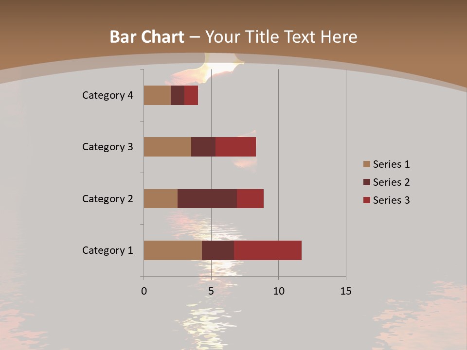 Reflexion Of Couple Kissing At Sunset PowerPoint Template