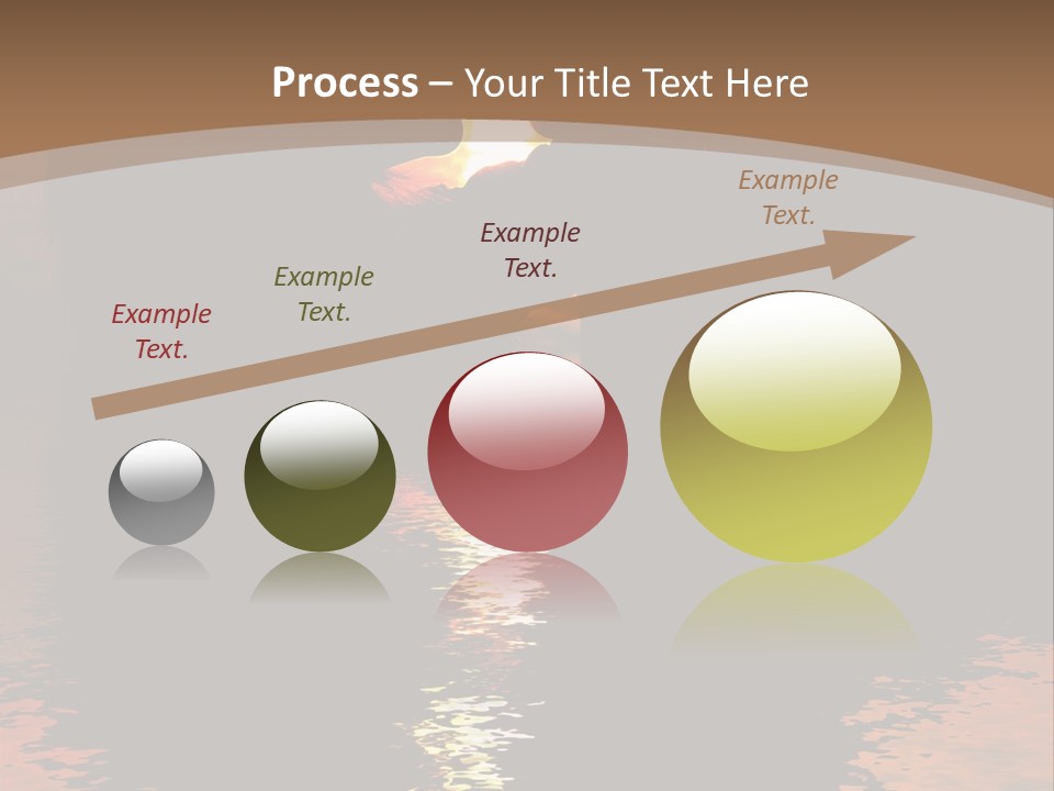 Reflexion Of Couple Kissing At Sunset PowerPoint Template