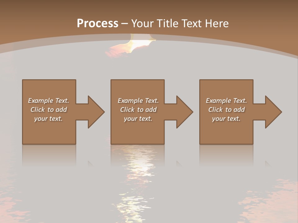 Reflexion Of Couple Kissing At Sunset PowerPoint Template