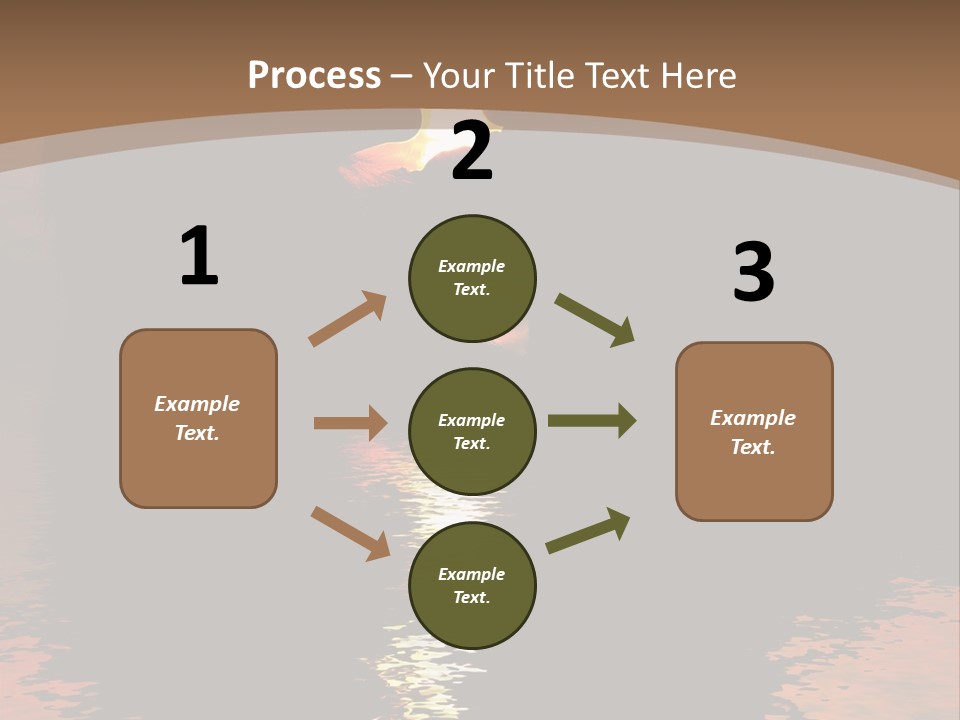 Reflexion Of Couple Kissing At Sunset PowerPoint Template