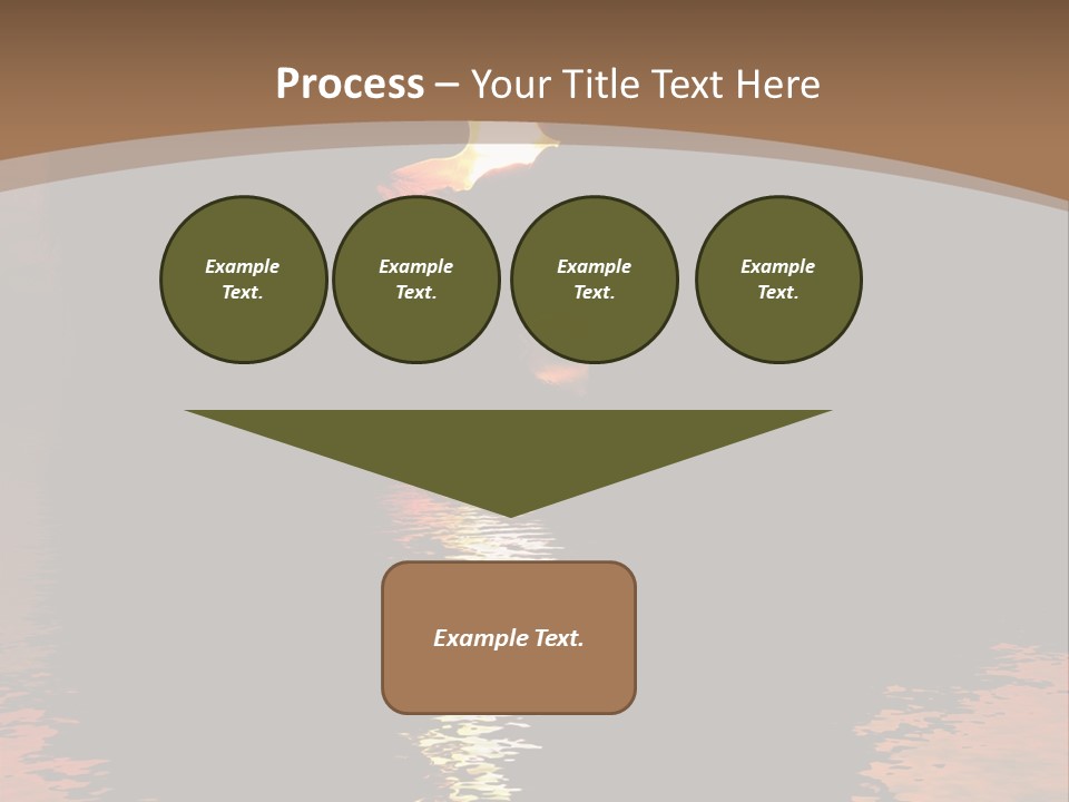 Reflexion Of Couple Kissing At Sunset PowerPoint Template