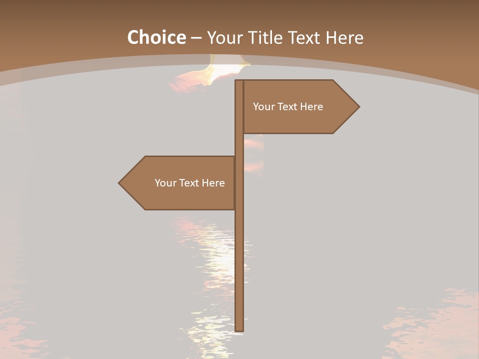 Reflexion Of Couple Kissing At Sunset PowerPoint Template