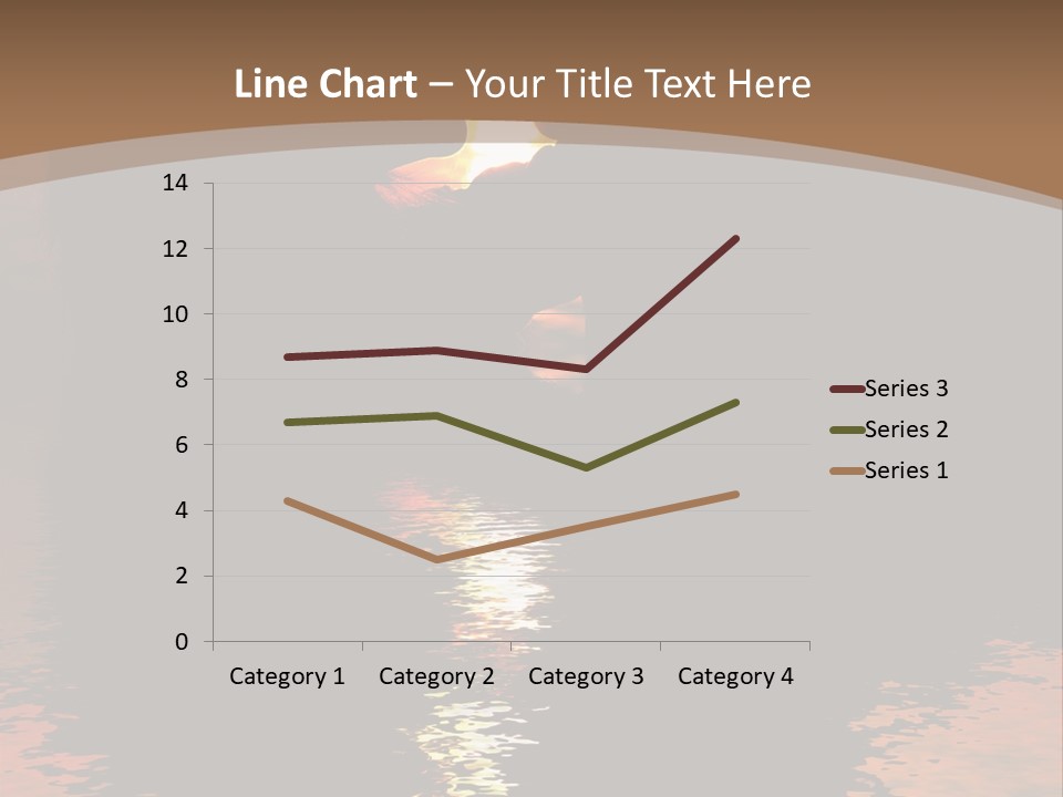 Reflexion Of Couple Kissing At Sunset PowerPoint Template