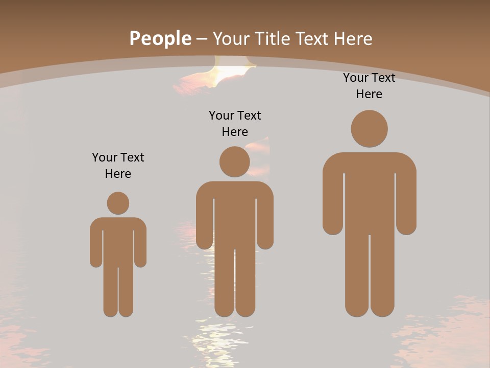 Reflexion Of Couple Kissing At Sunset PowerPoint Template