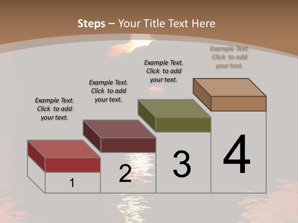 Reflexion Of Couple Kissing At Sunset PowerPoint Template