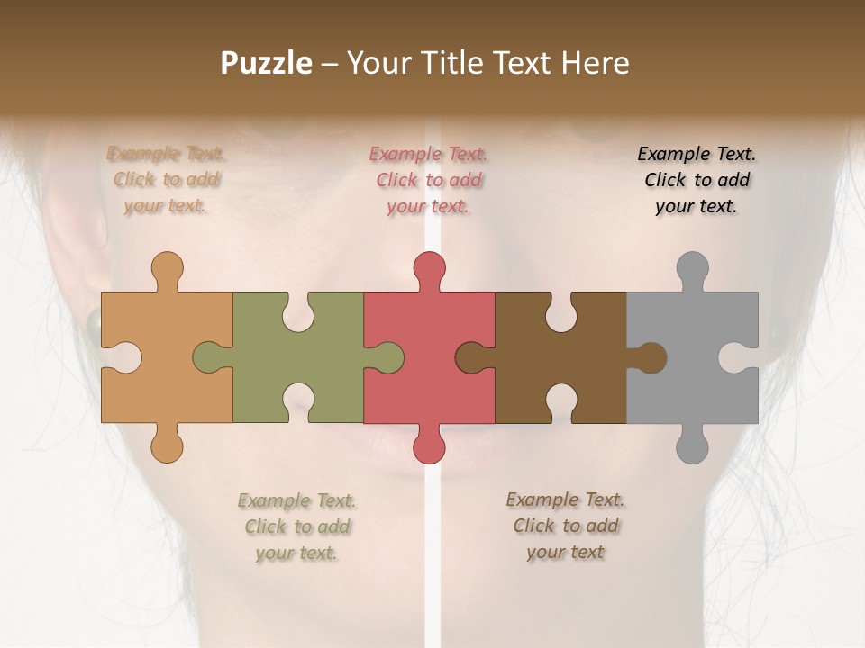 A Woman's Face Before And After A Cosmetic Procedure PowerPoint Template