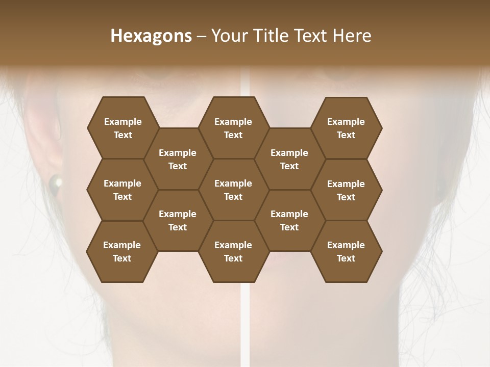 A Woman's Face Before And After A Cosmetic Procedure PowerPoint Template
