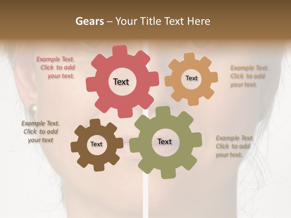 A Woman's Face Before And After A Cosmetic Procedure PowerPoint Template