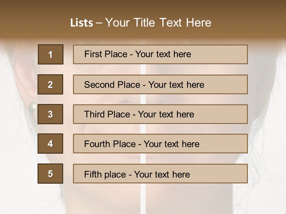 A Woman's Face Before And After A Cosmetic Procedure PowerPoint Template