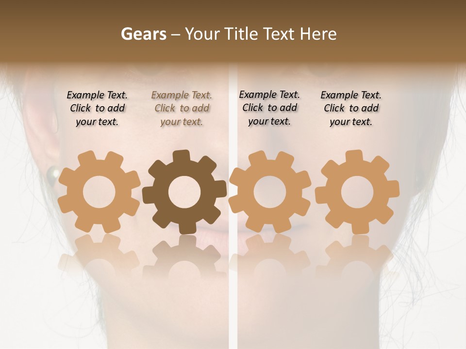 A Woman's Face Before And After A Cosmetic Procedure PowerPoint Template