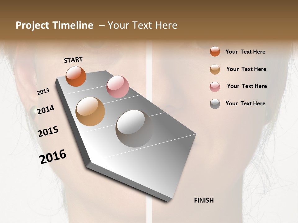 A Woman's Face Before And After A Cosmetic Procedure PowerPoint Template