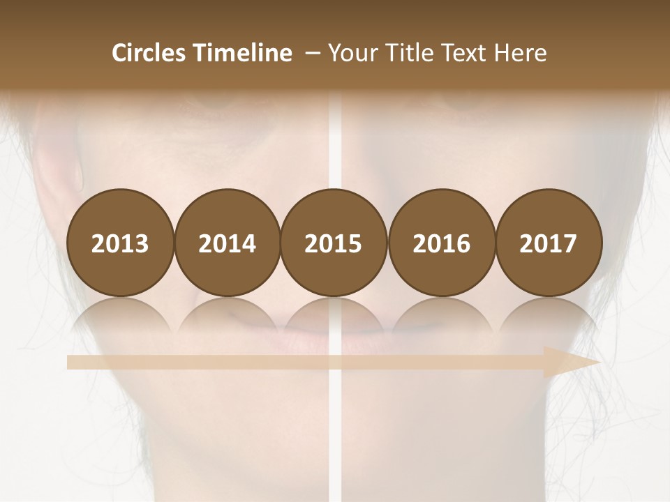 A Woman's Face Before And After A Cosmetic Procedure PowerPoint Template