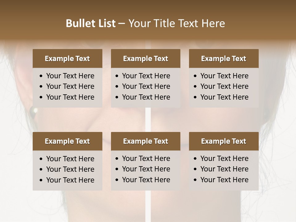 A Woman's Face Before And After A Cosmetic Procedure PowerPoint Template