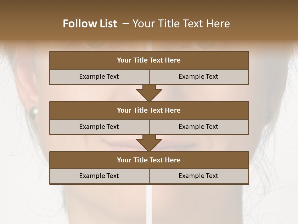 A Woman's Face Before And After A Cosmetic Procedure PowerPoint Template