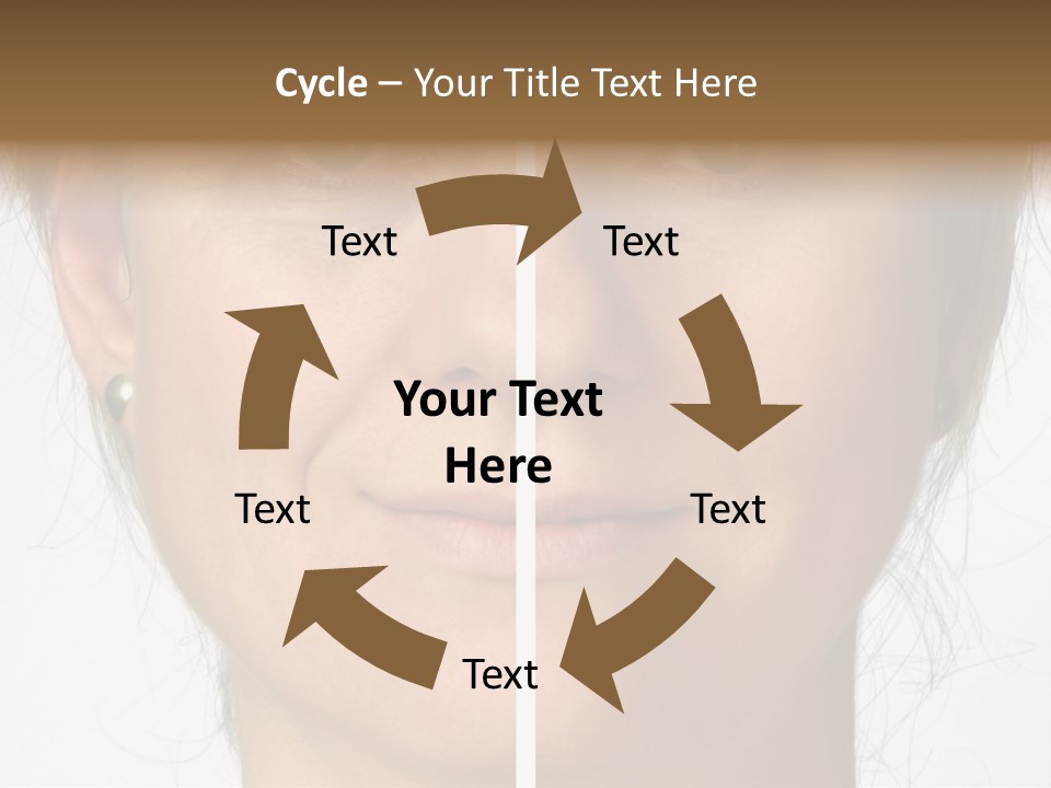 A Woman's Face Before And After A Cosmetic Procedure PowerPoint Template
