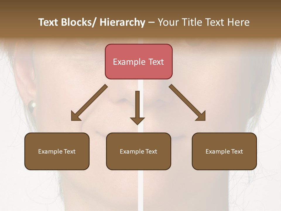 A Woman's Face Before And After A Cosmetic Procedure PowerPoint Template
