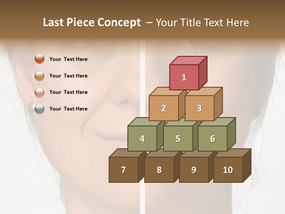 A Woman's Face Before And After A Cosmetic Procedure PowerPoint Template