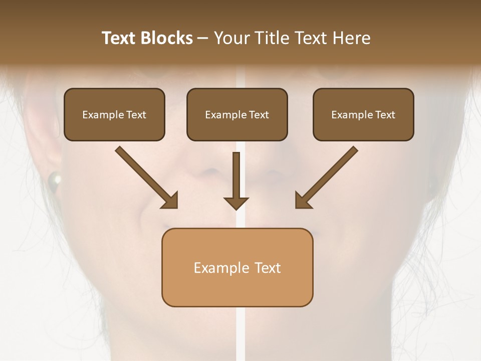 A Woman's Face Before And After A Cosmetic Procedure PowerPoint Template
