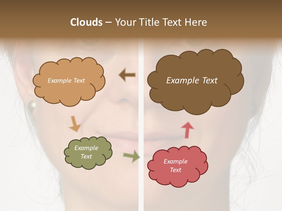 A Woman's Face Before And After A Cosmetic Procedure PowerPoint Template