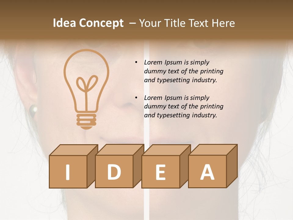 A Woman's Face Before And After A Cosmetic Procedure PowerPoint Template