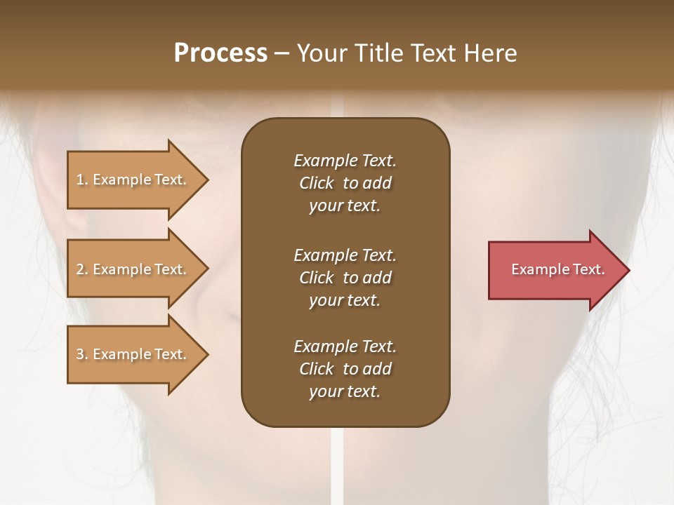 A Woman's Face Before And After A Cosmetic Procedure PowerPoint Template