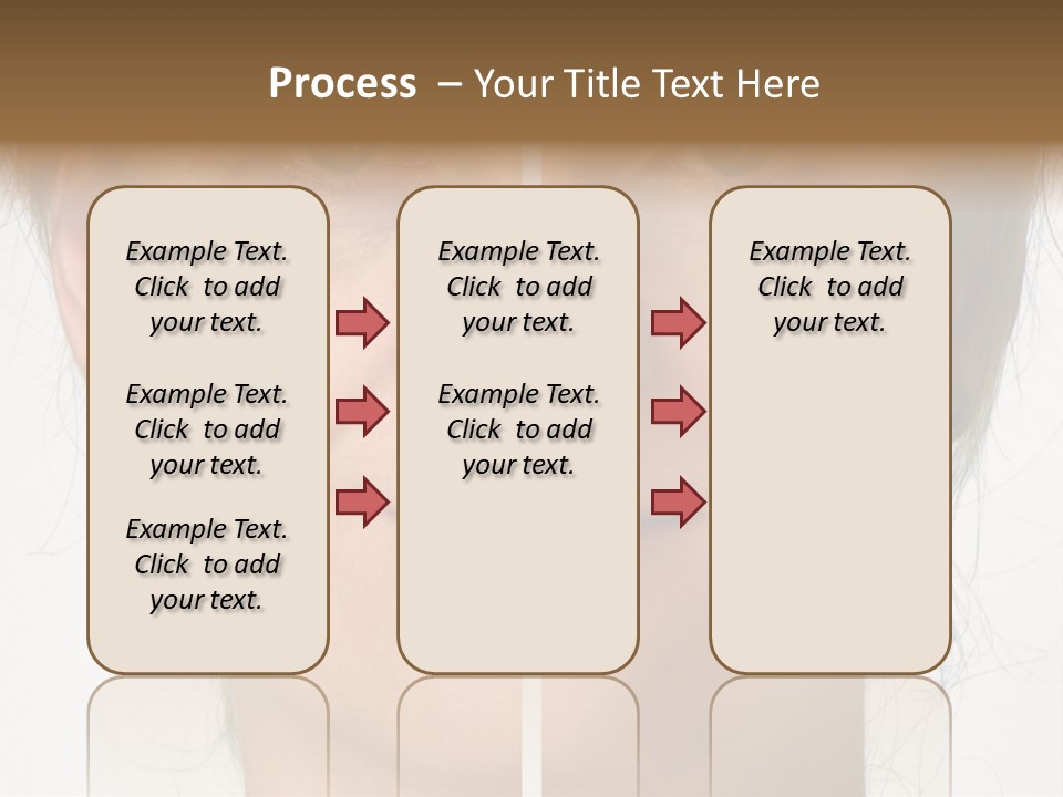 A Woman's Face Before And After A Cosmetic Procedure PowerPoint Template