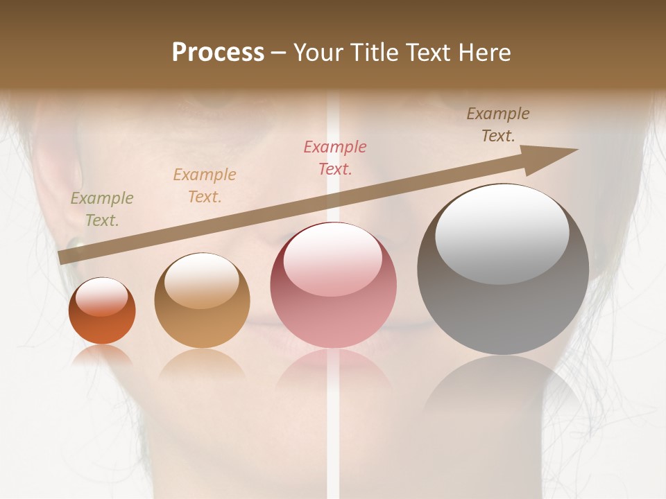 A Woman's Face Before And After A Cosmetic Procedure PowerPoint Template
