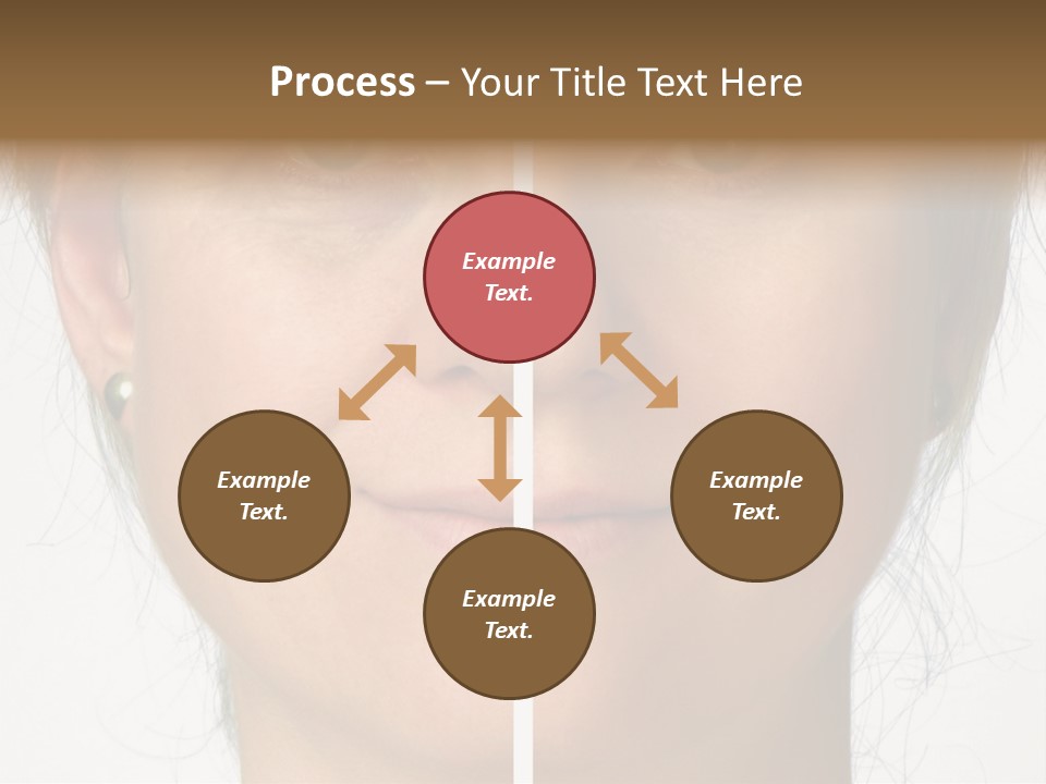 A Woman's Face Before And After A Cosmetic Procedure PowerPoint Template