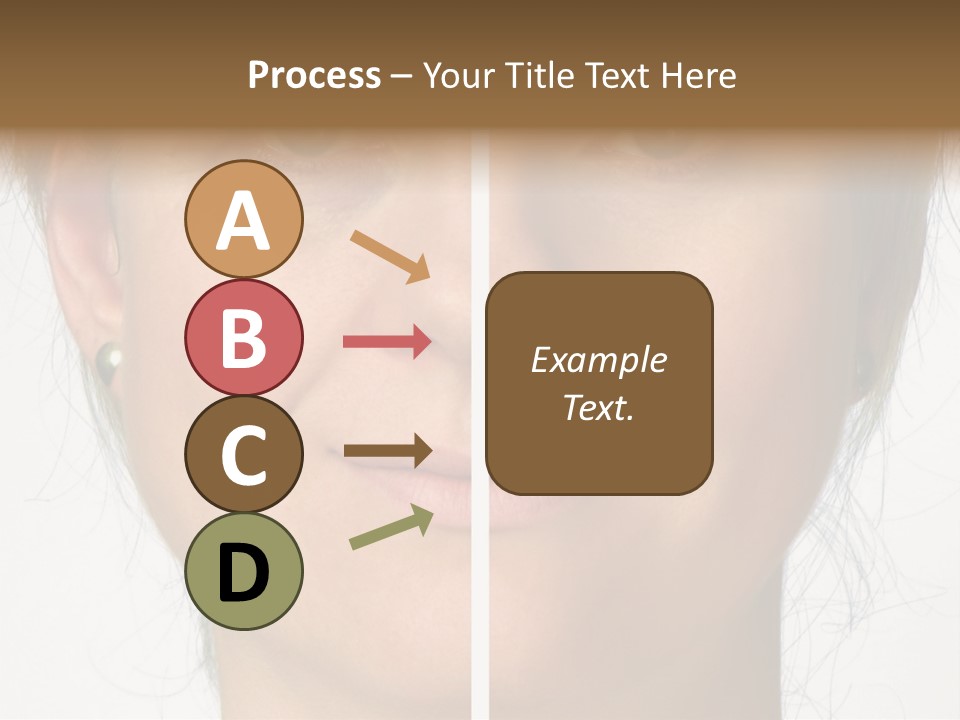 A Woman's Face Before And After A Cosmetic Procedure PowerPoint Template