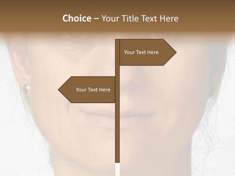 A Woman's Face Before And After A Cosmetic Procedure PowerPoint Template