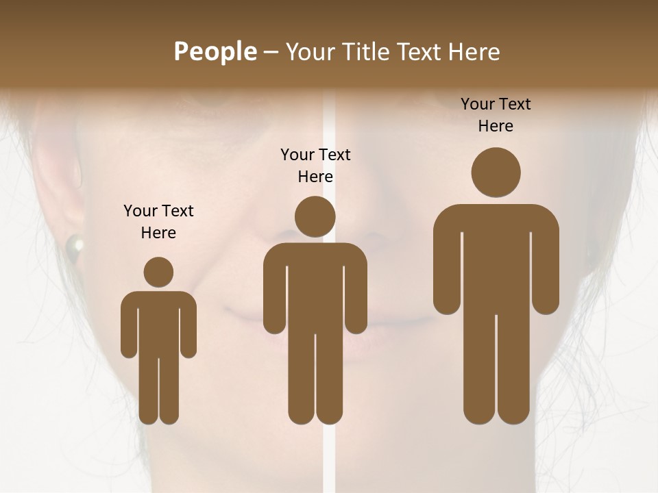 A Woman's Face Before And After A Cosmetic Procedure PowerPoint Template