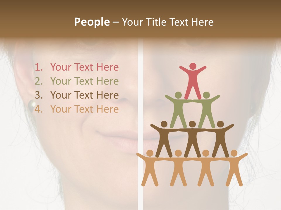 A Woman's Face Before And After A Cosmetic Procedure PowerPoint Template