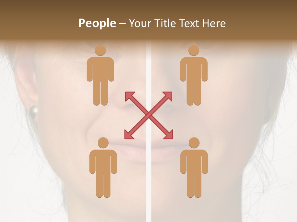 A Woman's Face Before And After A Cosmetic Procedure PowerPoint Template