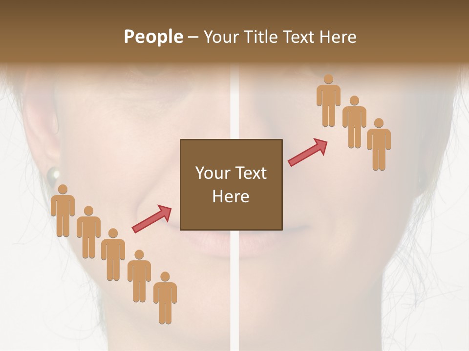 A Woman's Face Before And After A Cosmetic Procedure PowerPoint Template