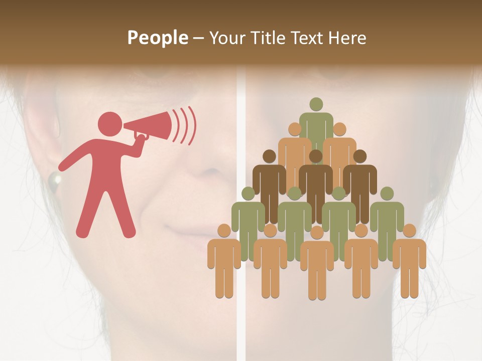 A Woman's Face Before And After A Cosmetic Procedure PowerPoint Template