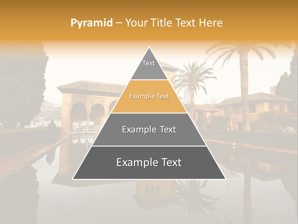 A Large Building With A Pool In Front Of It PowerPoint Template