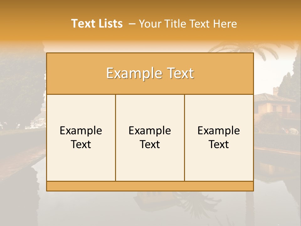 A Large Building With A Pool In Front Of It PowerPoint Template