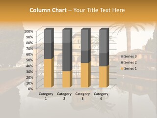 A Large Building With A Pool In Front Of It PowerPoint Template