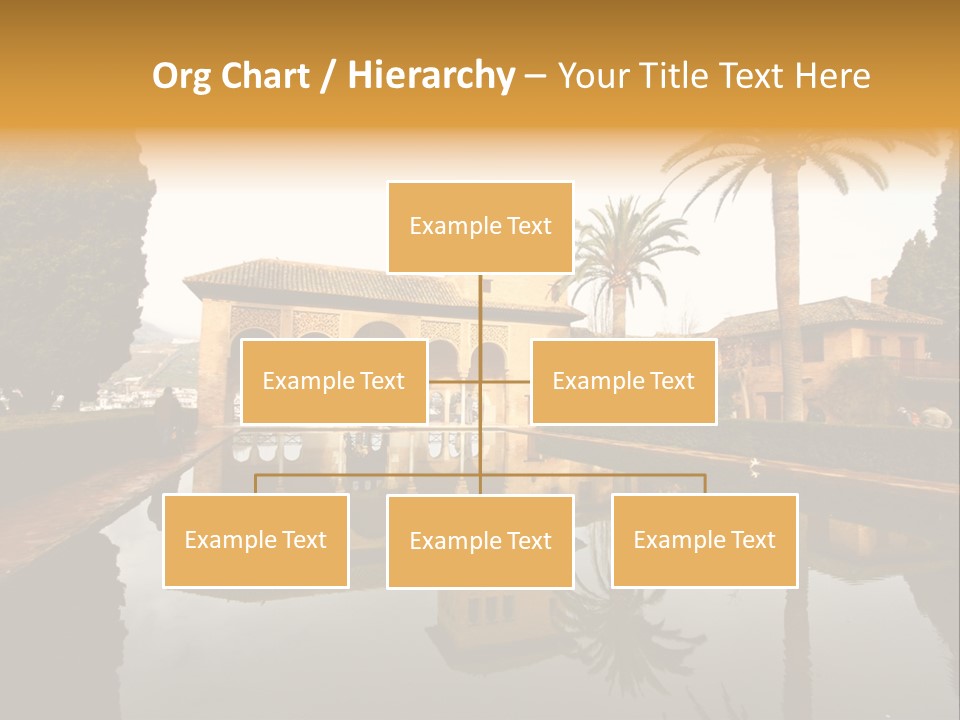 A Large Building With A Pool In Front Of It PowerPoint Template