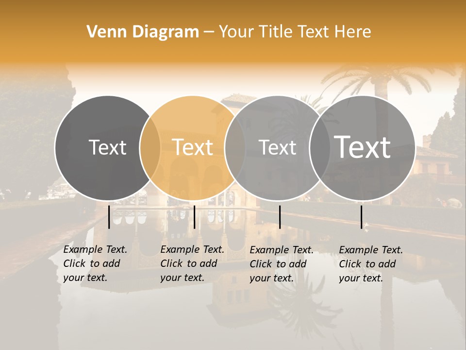 A Large Building With A Pool In Front Of It PowerPoint Template