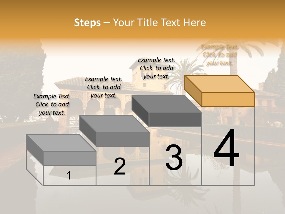 A Large Building With A Pool In Front Of It PowerPoint Template